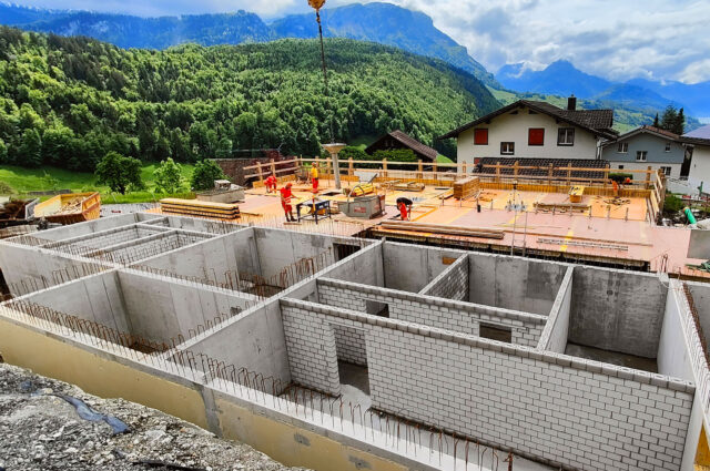 Mehrfamilienhäuser Wiitsicht, Rickenbach Schwyz, Baumeisterarbeiten